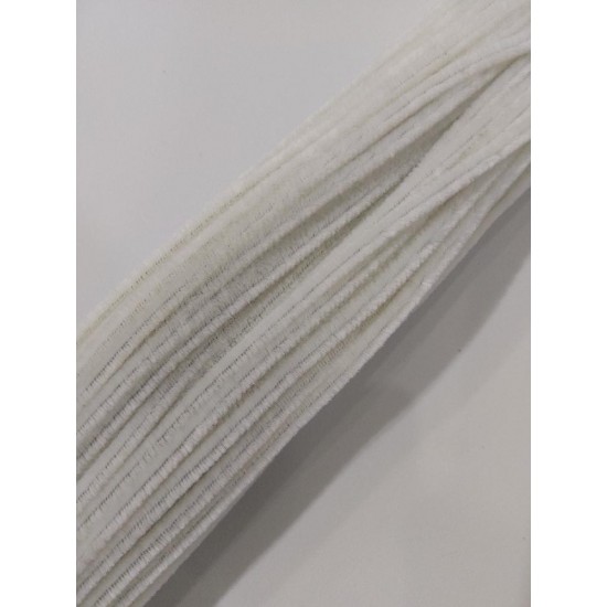 Проволока синельная 30 см цв. молочный, цена за 10 шт